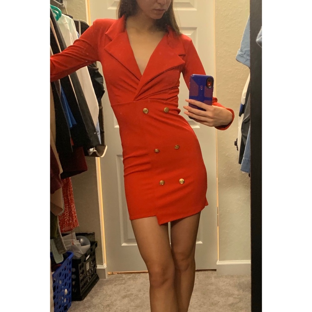 Red Blazer Dress